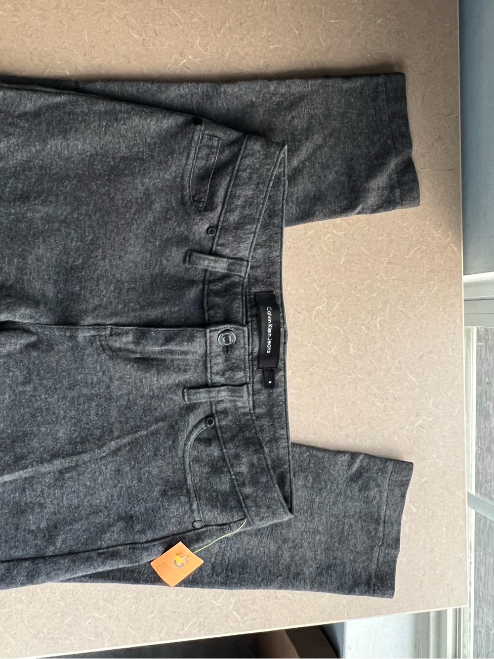Calvin Klein Charcoal Gray Slim Pants